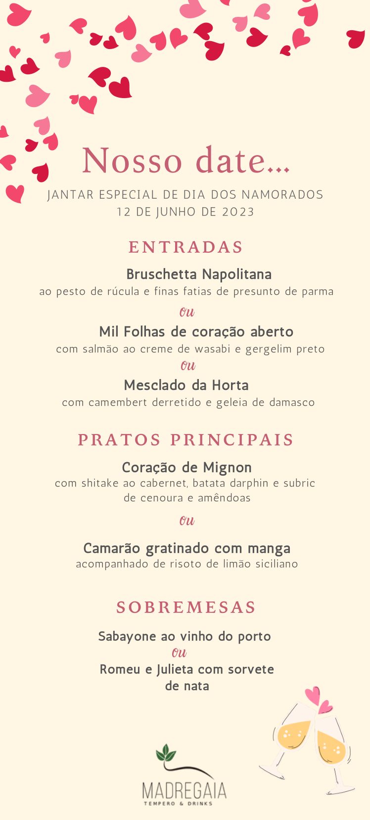 Cardapio Dia dos Namorados