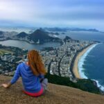 Looking down to the city Rio de Janeiro, Brazil