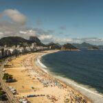 Rio de Janeiro beach. View from a height.