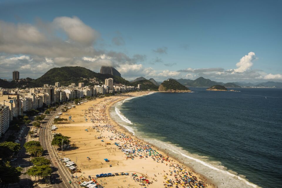 Rio de Janeiro beach. View from a height.