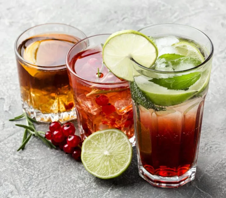 high angle mix alcoholic drinks 768x672 1