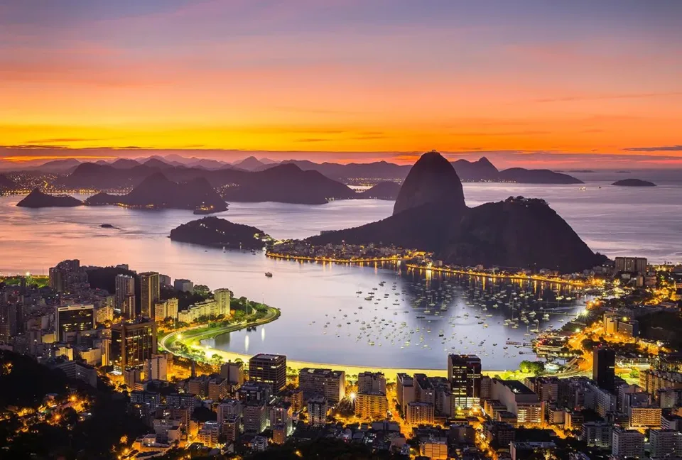 Vista da Baía de Guanabara no Rio de Janeiro