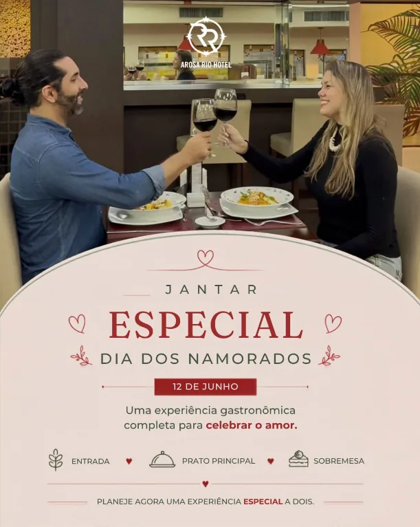 Arosa Rio Hotel prepara experiência especial para o Dia dos Namorados 10 Jantar especial de Dia dos Namorados no Arosa Rio Hotel