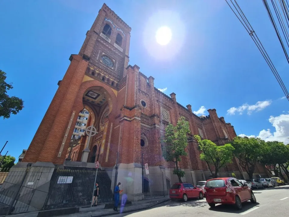 Fachada da Basilica Imaculado Coracao de Maria, no Meier, Zona Norte do Rio de Janeiro, onde acontece o Arraia da Basilica
