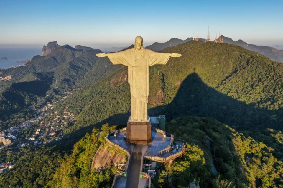 Vista aerea do Centro de Visitantes Paineiras, no acesso ao Cristo Redentor, no Parque Nacional da Tijuca, no Rio de Janeiro