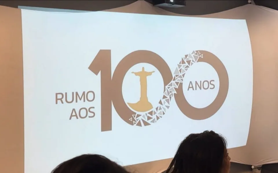 Cerimonia de lancamento da marca oficial das comemoracoes do centenario do Cristo Redentor, realizada no Jardim Botanico, no Rio de Janeiro