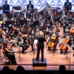 Orquestra Sinfonica Jovem do Rio de Janeiro durante apresentacao, formacao que leva o concerto Encontro de Geracoes a Sala Cecilia Meireles, na Lapa