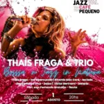 Cantora Thais Fraga em foto de divulgacao do show Bossa n Jazz in Natura, apresentado no Festival de Jazz do Teatro Municipal Cafe Pequeno, no Leblon