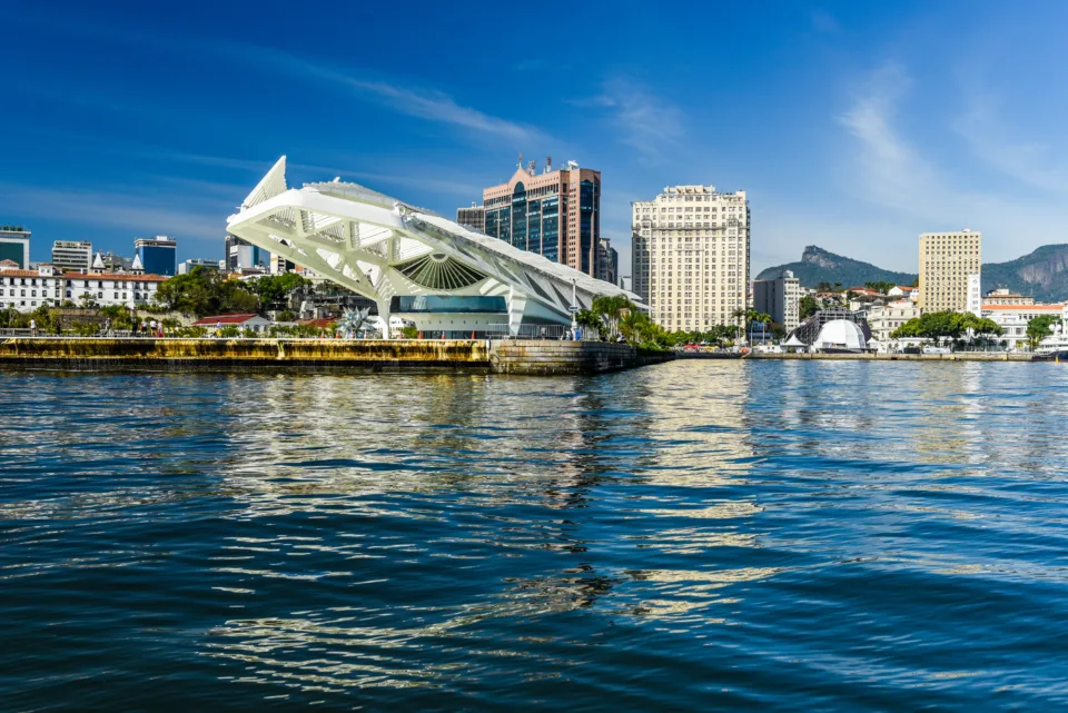 Downtown city center seen from Guanabara Bay - Rio de Janeiro - Brazil