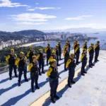 Agentes da Divisao de Elite da Guarda Municipal do Rio de Janeiro, a Forca Municipal, patrulhando area de grande circulacao