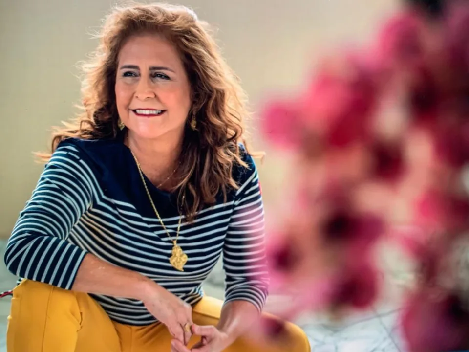 A cantora Joanna, que celebra 45 anos de carreira em show no Teatro Sesc Ginástico, no Centro do Rio