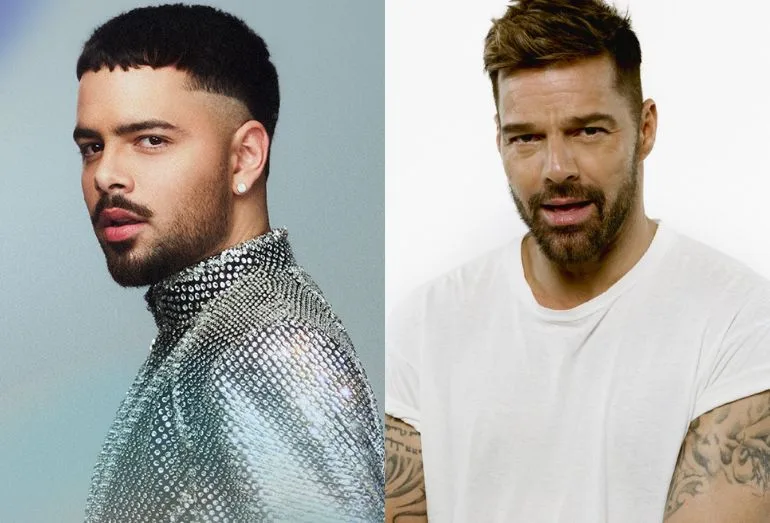Montagem com o DJ Pedro Sampaio e o cantor Ricky Martin, atrações do show do intervalo da NFL no Maracanã