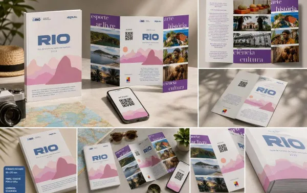 Capa do Guia de Turismo Metropolitano lançado pela Prefeitura do Rio de Janeiro