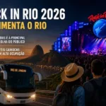 Público no palco principal do Rock in Rio, festival que movimenta a hotelaria carioca em setembro de 2026