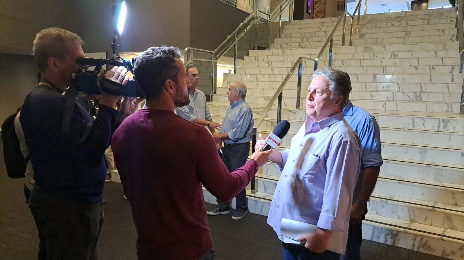 Anthony Garotinho concede entrevista à imprensa após o Fórum de Segurança do HotéisRIO