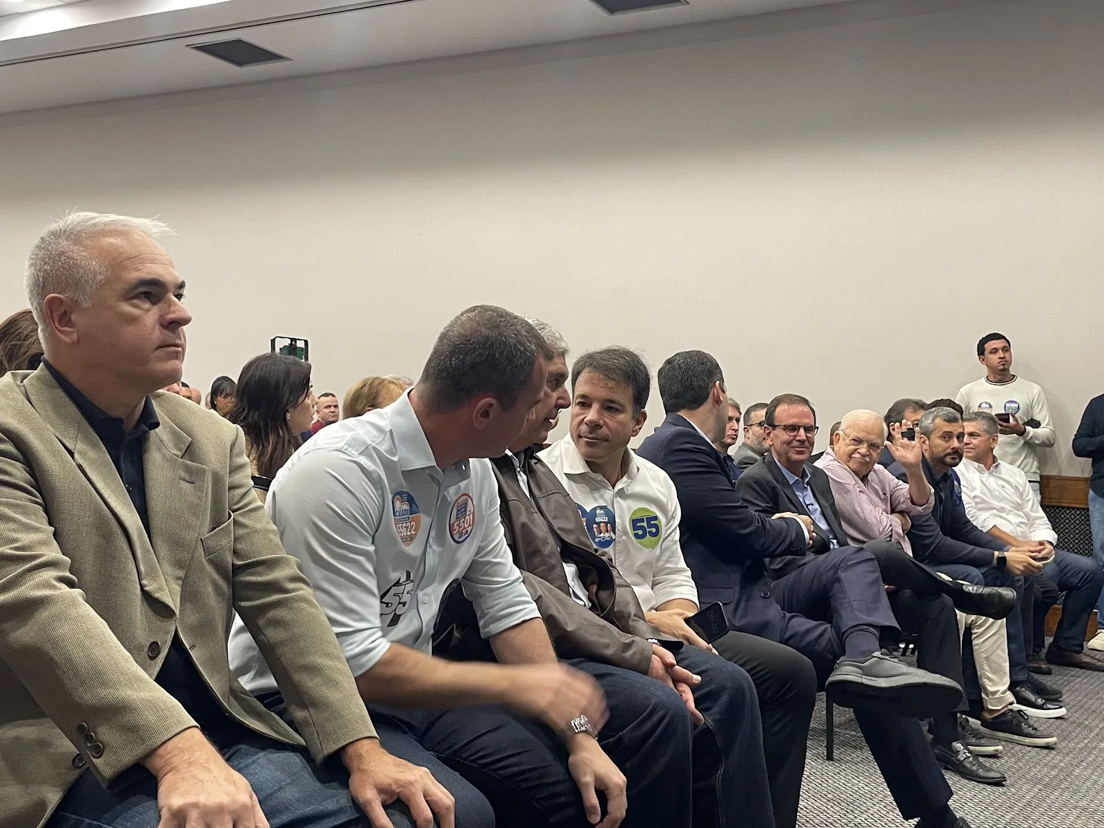 Registro da 23ª edição do Fórum de Segurança do HotéisRIO e ACIR com o candidato Eduardo Paes, no Rio de Janeiro