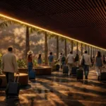 Conector entre os terminais 1 e 2 do Aeroporto Internacional Tom Jobim, onde ficará a recepção do novo hotel do RIOgaleão
