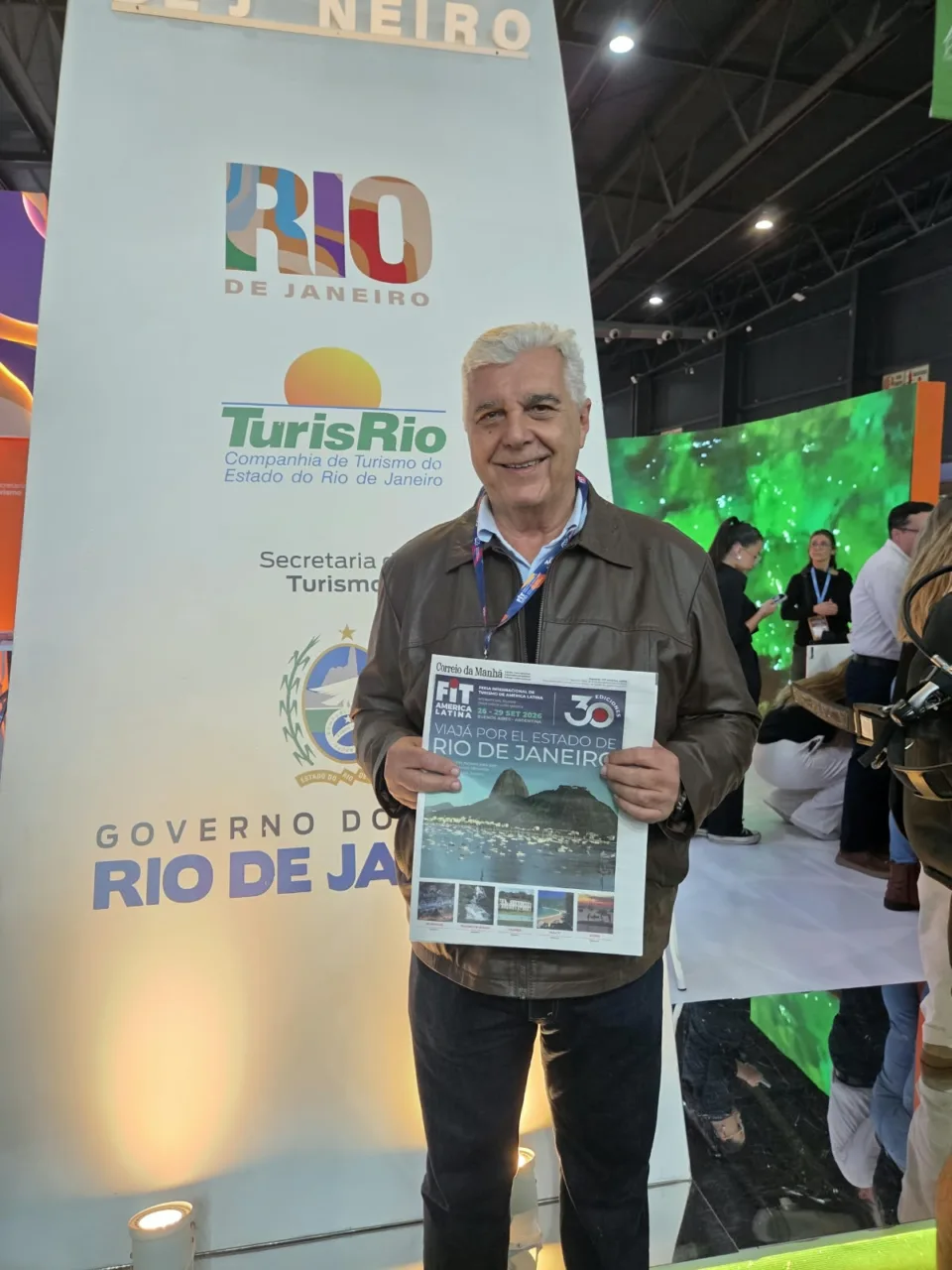 Alfredo Lopes, presidente do HotéisRIO, no estande do Rio de Janeiro na FIT América Latina 2026, em Buenos Aires