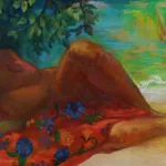 Obra Mulher, Chita e Mar, de Ana Moura, na exposição Inefável Presença