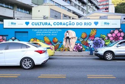 Arcos da Lapa iluminados, palco da abertura da primeira Semana de Arte do Rio de Janeiro