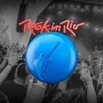 Público em frente ao globo do Rock in Rio, na Cidade do Rock, no Rio de Janeiro