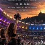 Divulgação da seletiva de atletas de cheerleading para a NFL Party Patrol no Maracanã