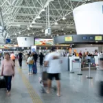 Vista do terminal de passageiros do Aeroporto Internacional do Galeão, no Rio de Janeiro