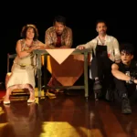Elenco do espetáculo Café, Almoço, Jantar na Casa de Cultura Laura Alvim em Ipanema
