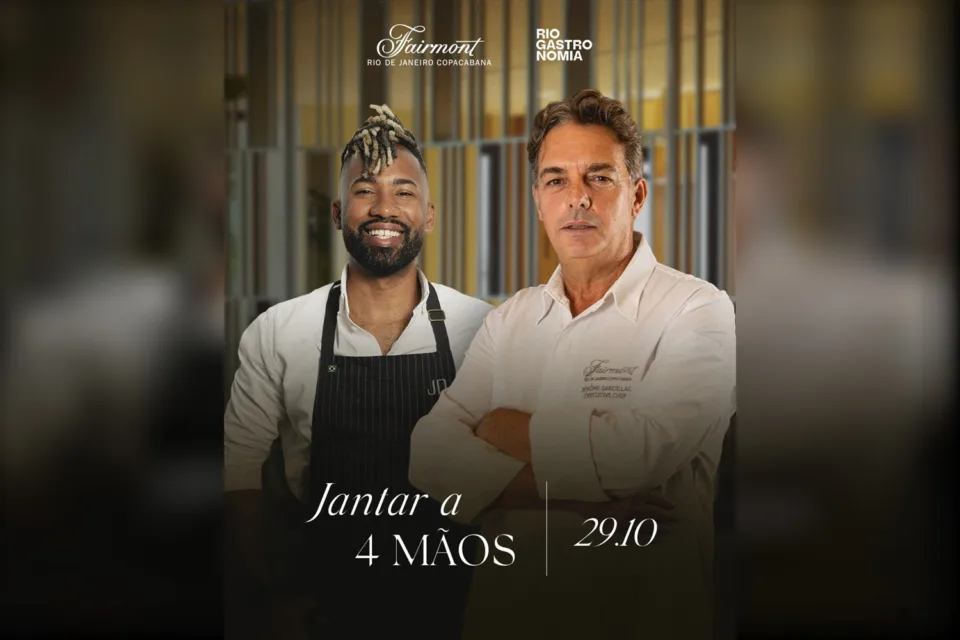 Chefs Jérôme Dardillac, do Fairmont Rio, e João Diamante preparam jantar a quatro mãos na programação do Rio Gastronomia