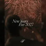 Arte do Réveillon 2027 do Fairmont Rio, em Copacabana, com fogos de artifício