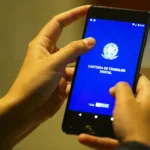 Candidatos em feira de empregos voltada aos setores de turismo, comércio e serviços no Rio de Janeiro