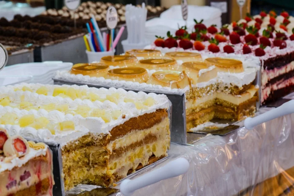 Fatia de bolo de pudim no Festival de Fatias e Rabanadas do West Shopping