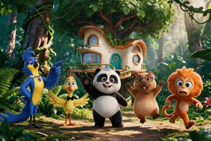 Cena da animação infantil "Ho-Ho e o Som do Brasil", coprodução entre Brasil e China exibida no Festival do Rio