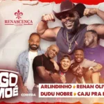 Cartaz do Fogo no Parquinho no Renascença Clube, com Nego Damoé e convidados, em 1º de novembro