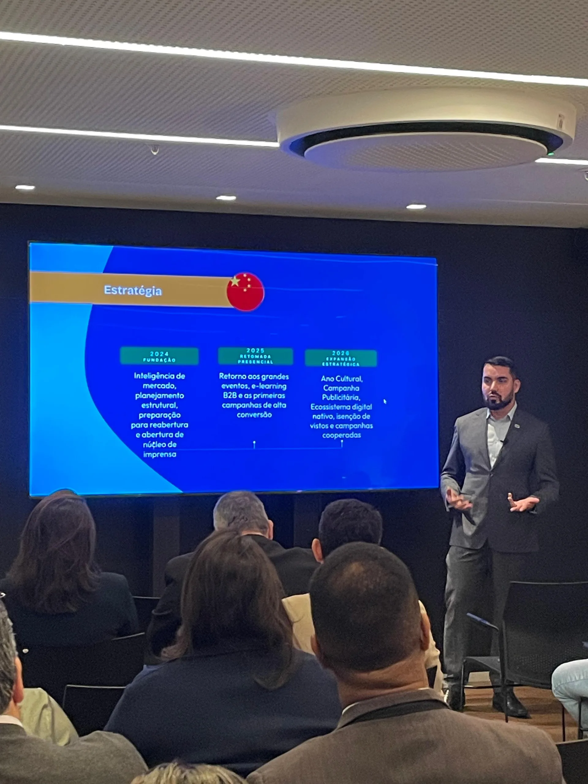 Forum de Comunicacao e Marketing do HoteisRIO no Arena Ipanema Hotel, com palestras sobre mercado chines, marca Rio e inteligencia artificial