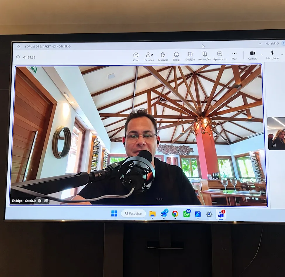 Forum de Comunicacao e Marketing do HoteisRIO no Arena Ipanema Hotel, com palestras sobre mercado chines, marca Rio e inteligencia artificial