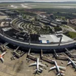 Aeroporto Internacional do Galeão (Tom Jobim), na Ilha do Governador, agora administrado pela espanhola Aena