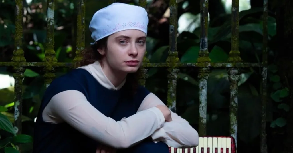 A atriz Sofia Félix em imagem de divulgação do monólogo Nhá Eva