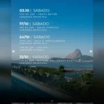 Programação de outubro do Orla 21 Rooftop, no Prodigy Santos Dumont