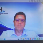 Reuniao online de diretoria da ABIH-RJ sobre temas trabalhistas, com o presidente Jose Domingo Bouzon e a assessoria juridica