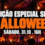 Arte oficial do Samba da Quinzena Edição Especial Halloween, sábado 31/10 às 16h