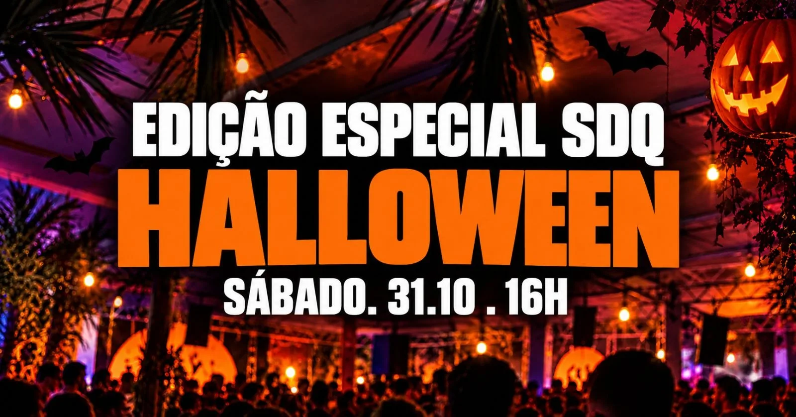 Arte oficial do Samba da Quinzena Edição Especial Halloween, sábado 31/10 às 16h