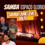 Cartaz da roda Samba Livre, Leve e Solto com Paulão 7 Cordas no Glorioso Cultural, Catete, 26/10