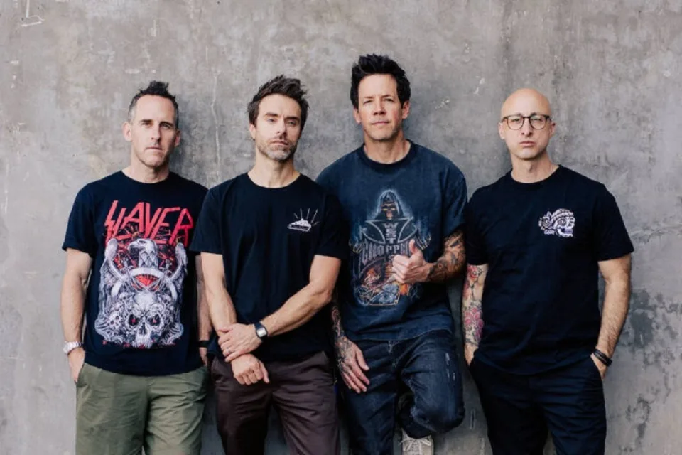 Integrantes da banda canadense Simple Plan em foto de divulgação da turnê The Bigger Than You Think! South America
