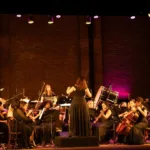 Musicistas da Orquestra Filarmônica Metropolitana no projeto Sons Pelas Mulheres
