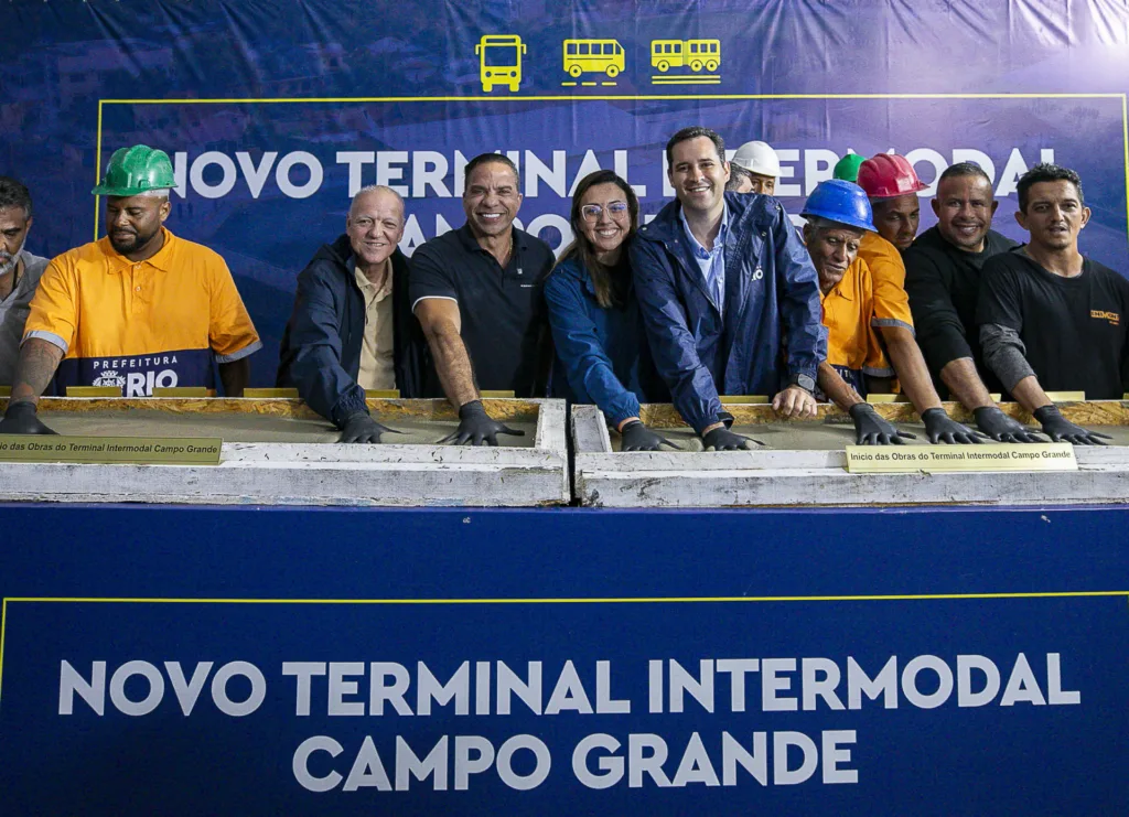 Obras do novo Terminal Intermodal de Campo Grande na Zona Oeste do Rio de Janeiro
