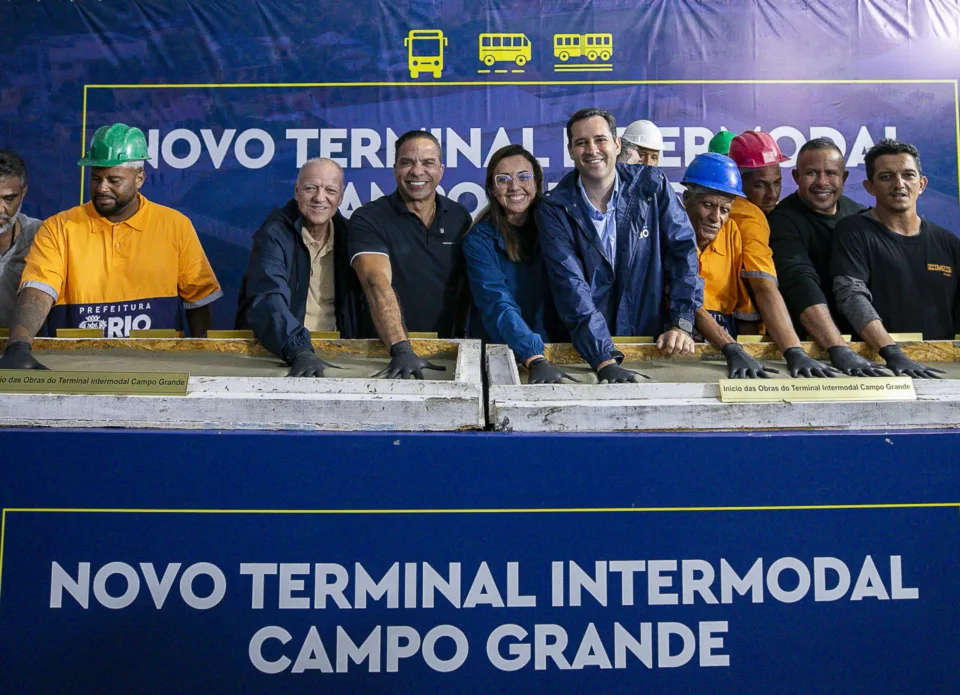 Obras do novo Terminal Intermodal de Campo Grande na Zona Oeste do Rio de Janeiro