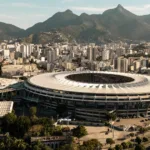 Vista aérea do Estádio do Maracanã, na Zona Norte do Rio de Janeiro