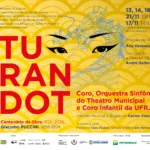 Cartaz oficial da ópera Turandot no Theatro Municipal do Rio de Janeiro