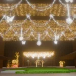 Perspectiva da decoração de Natal do Uptown Barra